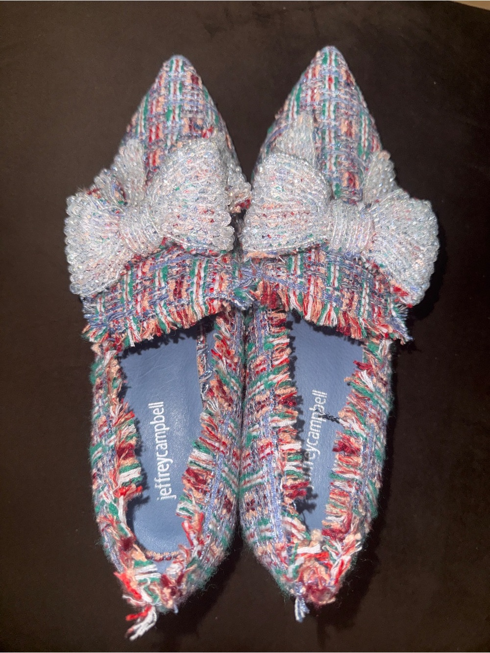 VALENSIA PUMP IN BLUE MULTI TWEED/ SILVER - Picture 2 of 4